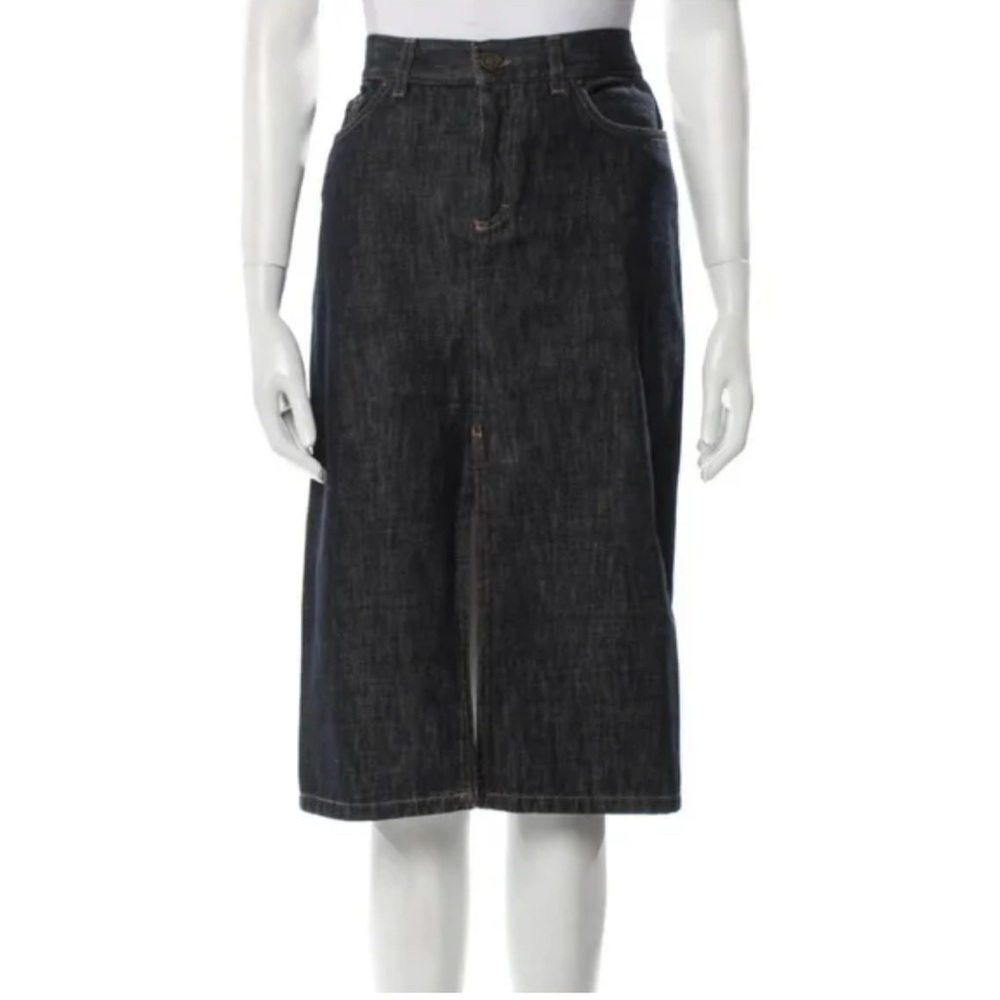 Gucci Open heart Denim Knee-Length Skirt Women size 14 euro 44